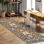Yamaziot Washable Runner Rug, 2x6 Non-Slip Boho Vintage Hallway Kitchen Rug - Image 6