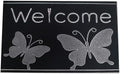 Outdoor/Indoor Rectangular Butterfly Welcome Mat, 19'x31', 8.Butterfly by COMCONHMY