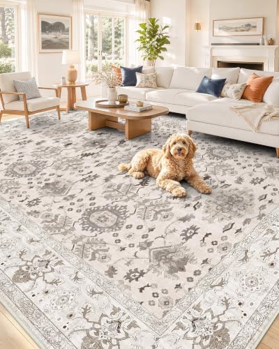 OLANLY 8x10 Washable Area Rug, Soft Non Slip Carpet for Bedroom Living Room by OLANLY