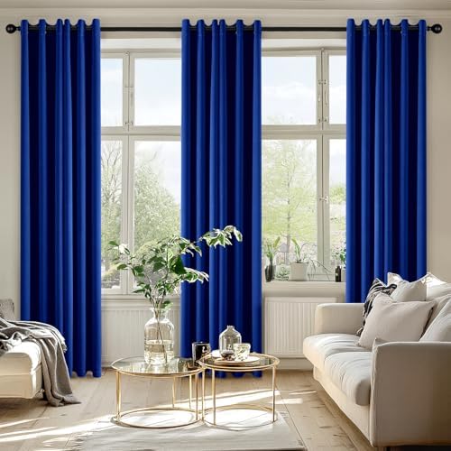 MIULEE Blackout Curtains for Bedroom 2 Panels 40 x 72 Inch Long Royal Blue - Image 6
