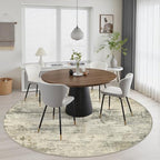 Round Area Rug Living Room: 6 ft Modern Washable Indoor Carpet - Image 4
