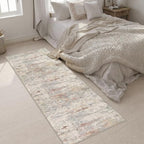 3x8 Washable Runner Rug：Modern Abstract Kitchen Soft Carpet Taupe - Image 5