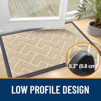 OLANLY Front Door Mat Outside 71x47, All-Season Absorbent Rubber Doormat - Image 4