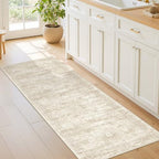 2x6 Runner Rug Non Slip,Washable Hallway Runner Rug,Beige - Image 3