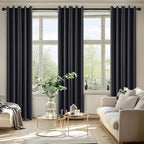 MIULEE Blackout Curtains for Bedroom 2 Panels 40 x 72 Inch Long Dark Grey - Image 6