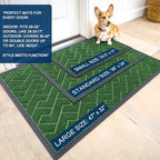 OLANLY Front Door Mat Outside 29.5x17, All-Season Absorbent Rubber Doormat - Image 2