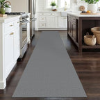 EARTHALL Washable Runner Rug, Non Slip Hallway Runner, 2.6x12 Ft, Dark Gray - Image 6