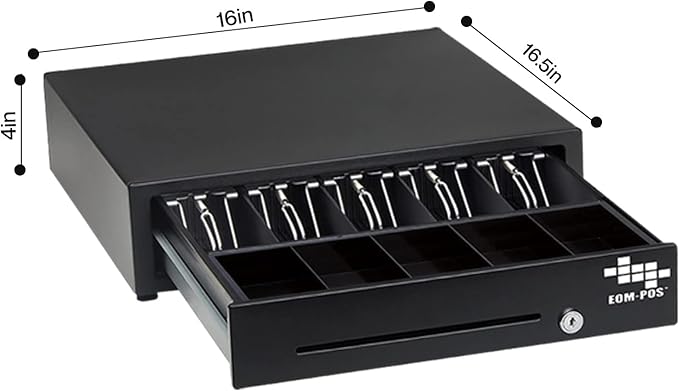 EOM-POS Hardware Bundle for Square - Cash Drawer, Mounting Brackets, Thermal Receipt Printer [Compatible with Square Stand and Square Register]
