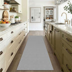 EARTHALL Washable Runner Rug, Non Slip Foyer Runner, 3x6 Ft, Heather Gray - Image 2