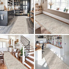 Hallway Washable Runner Rug - 3x20 Kitchen Rugs Entryway Rug Long Runner Vintage Soft Floor Mat Non Slip Indoor Farmhouse Carpet for Bathroom Living Room Bedroom (3 X 20, Beige) - Image 6