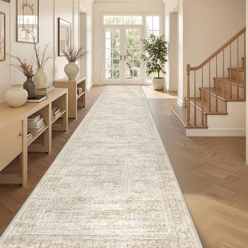 3x16 Runner Rug Non Slip,Washable Hallway Runner Rug,Beige - Image 4