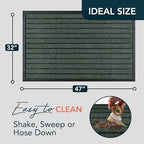 ubdyo Extra Durable Door Mat Outside Entrance (47" x 32", Bright Green) - Image 2