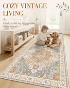 OLANLY 5x7 Washable Area Rugs, Soft Non Slip Carpet for Bedroom Living Room - Image 3