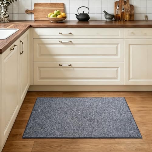 2x3 Grey Blue/White Area Rug Washable Non-Slip Soft for Entryway Front Door - Image 2