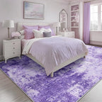 RELEANY Washable 5'x7' Abstract Area Rug for Living Room Purple - Image 3
