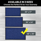 Front Door Mat Indoor Outdoor Welcome Entryway Entrance Doormat, 48x36 Blue - Image 5