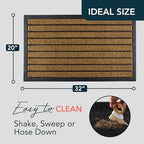 ubdyo Extra Durable Door Mat Outside Entrance (32" x 20", Bright Brown) - Image 2