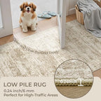 3x5 Oval Rug for Bedroom,Washable Area Rug,Brown - Image 6