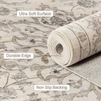 10x12 Area Rugs Living Room: Washable Rug for Bedroom Brown Beige - Image 7