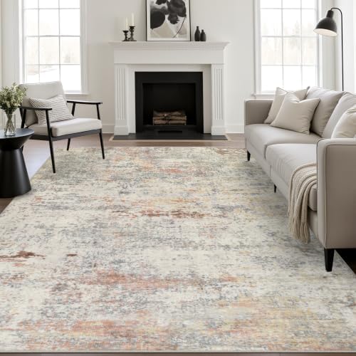 10x12 Area Rug Living Room: Modern Washable Indoor Soft Carpet Taupe by FXRHLP