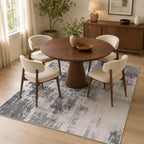 Area Rug 4x6 Dark Grey Rug Washable Boho Rugs Non Slip Low Pile Abstract Small Carpet for Entryway, Bedroom, Kitchen, Classroom, Kids Room, Office, Dorm, Dining Room - Image 4