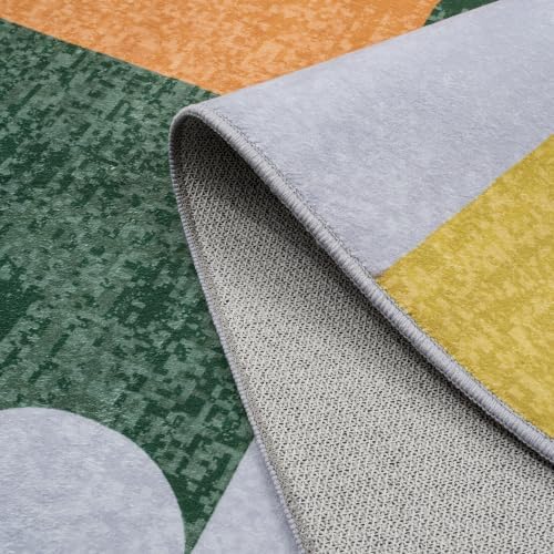 Living Room Rug 6x9 Light Green Area Rug Machine Washable Carpet Non Slip Indoor Large Rugs for Bedroom, Classroom, College Dorm, Farmhouse, Dining Room, Kids Playroom - Image 6