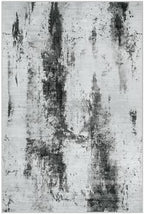 2'6''x8' Runner Rugs Washable Rug: Modern Abstract Black White Grey Carpet - Image 2