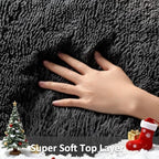 Ophanie Runner Rug for Hallway, 2x6 Bedroom Black Runner Rugs, Non Slip Fluffy Soft Shaggy Bedside Carpet for Kids Girls Boys Home Decor Aesthetic, Dorm Nursery - Image 3