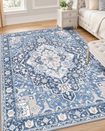 OLANLY 4x6 Washable Area Rugs, Soft Non Slip Carpet for Bedroom Living Room by OLANLY