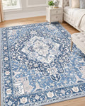 OLANLY 4x6 Washable Area Rugs, Soft Non Slip Carpet for Bedroom Living Room by OLANLY