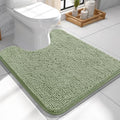 OLANLY Toilet Rugs U-Shaped 24x24, Soft Absorbent Chenille Contour Rugs by OLANLY
