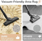 Vacuum-Friendly, 2x3 Washable Area Rug, Beige Camel Brown - Image 4