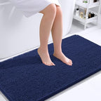 OLANLY Bathroom Runner Rugs 44x24, Soft Absorbent Chenille Bath Rugs, Rubber Backing Quick Dry, Machine Washable Long Bath Mats for Bathroom, Tub and Shower, Home Decor Accessories, Twilight Sapphire by OLANLY