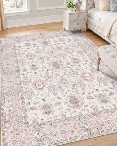 OLANLY 4x6 Washable Area Rug, Soft Non Slip Carpet for Bedroom Living Room by OLANLY