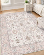 OLANLY 4x6 Washable Area Rug, Soft Non Slip Carpet for Bedroom Living Room by OLANLY