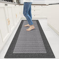 StepRite Kitchen Rugs, Kitchen Mats for Floor, 60"x20" Non-Slip Machine-Washable Kitchen Throw Rug, Absorbent Runner Rugs Office, Sink Standing Desk Mat, Decor Carpet, Grey by Bringcushiontoyourlife
