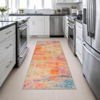 3x8 Washable Runner Rug：Modern Abstract Soft Carpet Galaxy Haze - Image 4