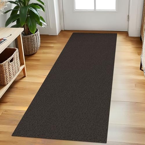 EARTHALL Washable Runner Rug, Non Slip Door Runner, 2x5 Ft, Taupe/Coffee