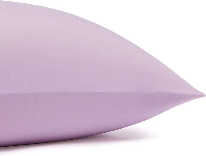 Amazon Basics Lightweight Super Soft Easy Care Wrinkle-Free Microfiber 4-Piece Bed Sheet Set with 14-Inch Deep Pockets, Full, Frosted Lavender, Solid