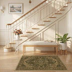 RELEANY Washable Area Rug, Small 2'6"x4', Brown/Dark Brown - Image 2