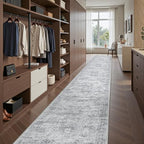 2'6 x 14' Runner Rug Non Slip,Washable Kitchen Rugs,Grey - Image 5