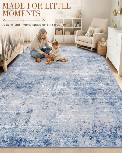 OLANLY 5x8 Washable Area Rug, Soft Non Slip Carpet for Bedroom Living Room - Image 4