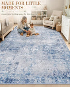 OLANLY 5x7 Washable Area Rug, Soft Non Slip Carpet for Bedroom Living Room - Image 4