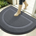 OLANLY Half Circle Front Door Mat Outside 35x23 All-Season Rubber Doormat by OLANLY