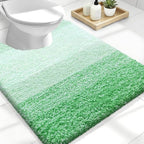 OLANLY Luxury Toilet Rugs U-Shaped 24x20, Soft Absorbent Microfiber Mat by OLANLY