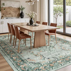 5x7 Area Rugs for Living Room Bedroom, Washable Non-Slip Rug, Sage Green - Image 2
