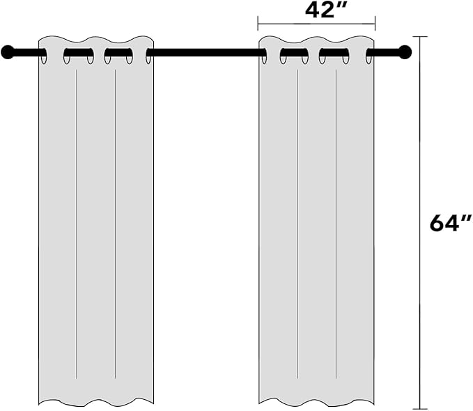 PrinceDeco Linen Texture Curtains 100% Blackout Curtains 64 inch Long 2 Panels Set for Bedroom Grommet Top Flax Textured Full Blackout Window Draperies Thermal Insulated White Liners,42 X64, Green Bay