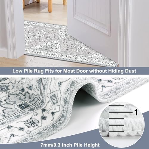 Yamaziot Washable Runner Rug, 2x8 Non-Slip Boho Vintage Hallway Kitchen Rug - Image 6