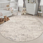 Round Area Rug Living Room: 8 ft Modern Washable Indoor Carpet - Image 5