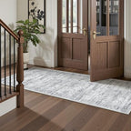 2x5 Rug Runners for Hallways Non Slip,Kitchen Rugs,Grey - Image 4